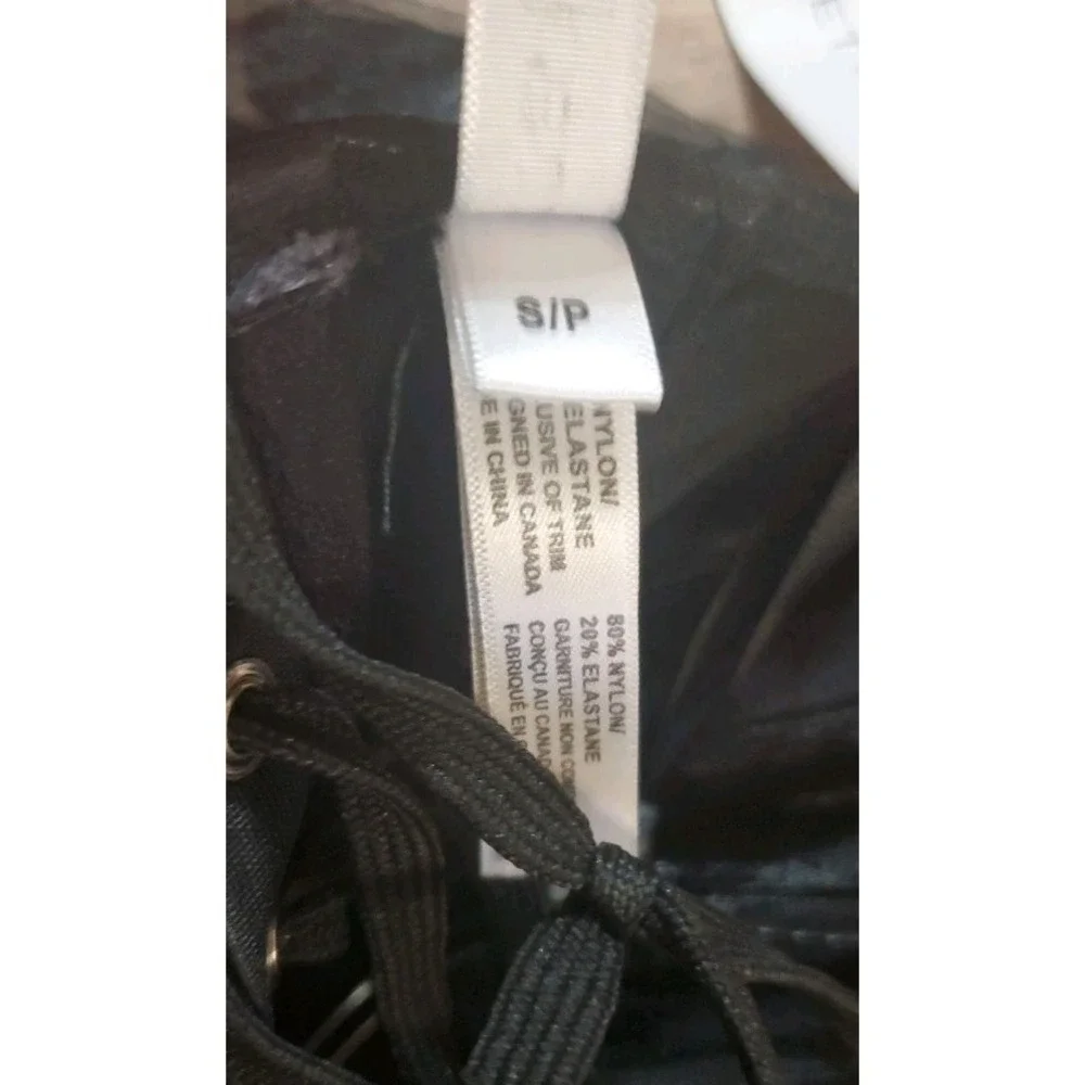 Coquette by‎ Coquette NWT Corset Bustier Small All Black Dark Romance Sexy Goth